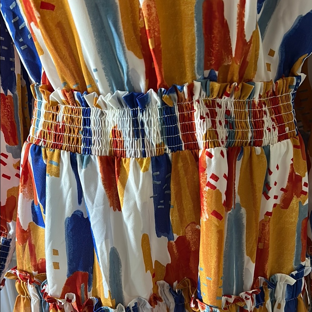 Colorful Abstract Print Dress - Picture 4 of 8